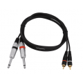 Laidas 2x6.35mm mono - 2xRCA 1.5m Omnitronic 